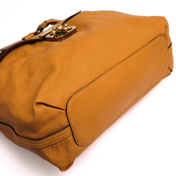 Auth Chloe Elsie handbag in Brown Cowhide Calf Leather in Good Condition - Picture 6 of 8